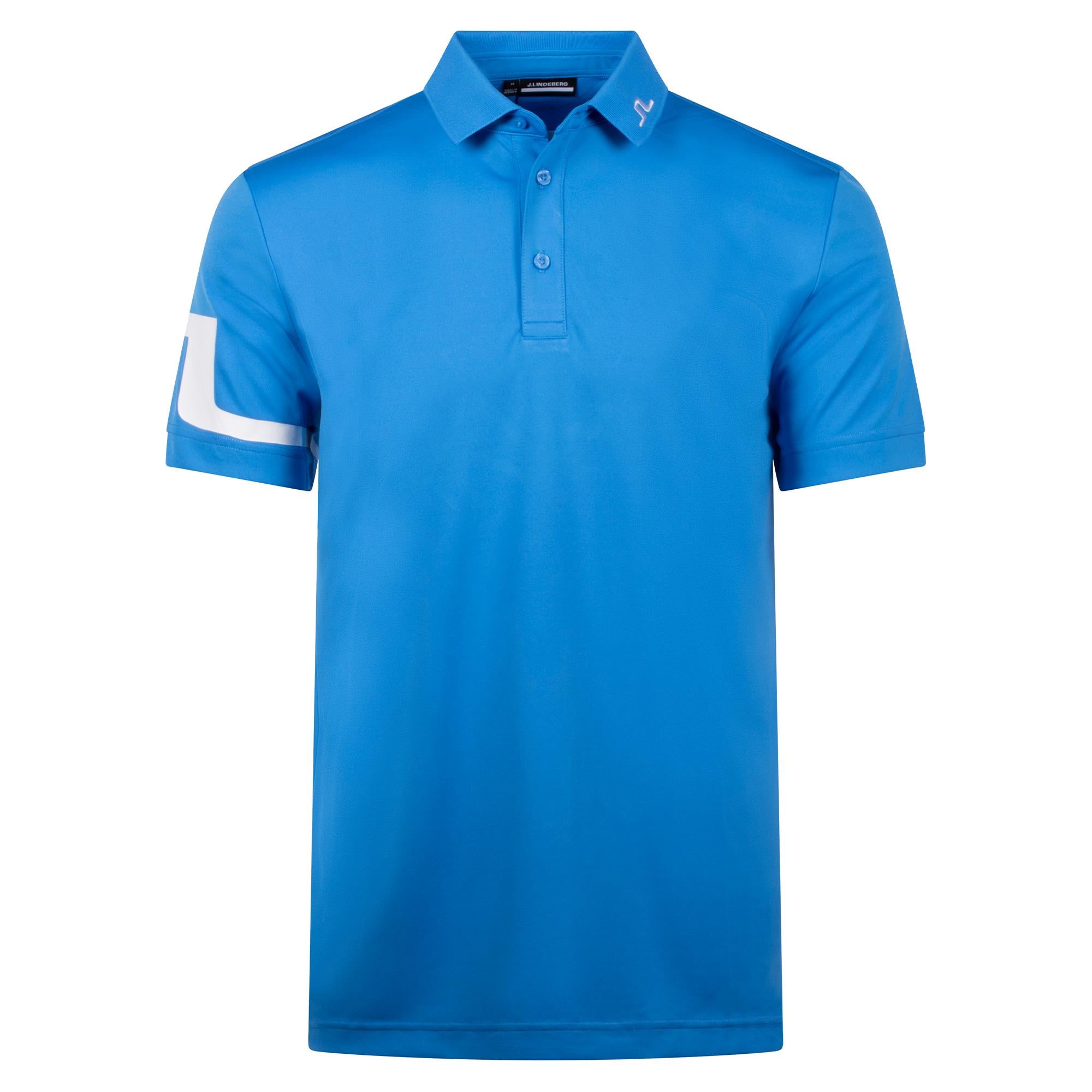 J Lindeberg Heath Mens Polo Shirt Sonic Blue